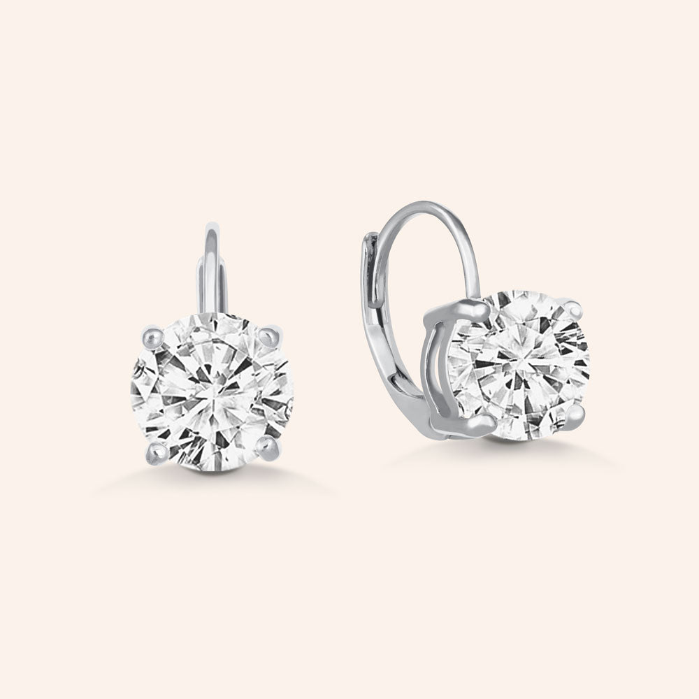 Buy the Silver Round Multi Colored Crystal Drop Earrings | JaeBee